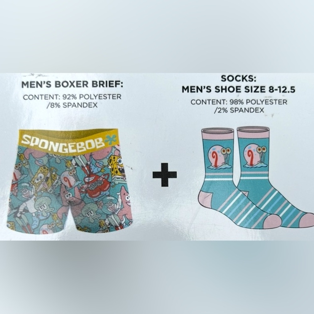 SpongeBob Squarepants Blue Boxer Briefs and Socks Set